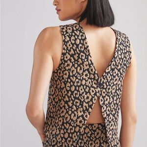 Maeve Leopard Brocade Blouse size 12